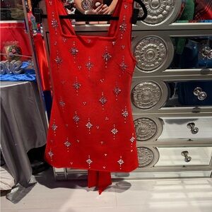 Red Embellished Dress